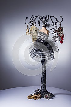 Black balerina jewelery stand