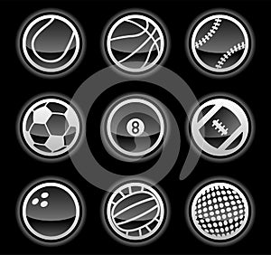 Black ball icons