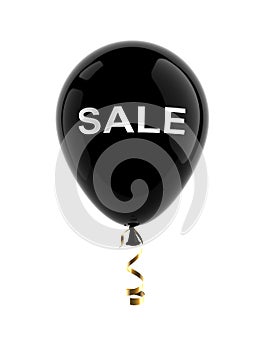 Black balloon with the word sale