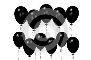 Black baloons...