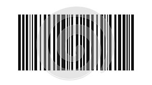 Black barcode stripes on white background