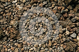 Basalt Pebbles forming black sand on Maui, Hawaii