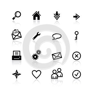 Black basic web icons