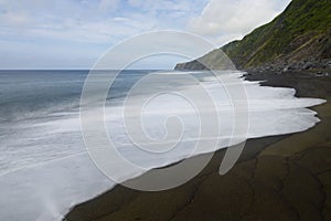 Black Beach, Baia da Ribeira das Cabras, Faial, Azores, Portugal photo