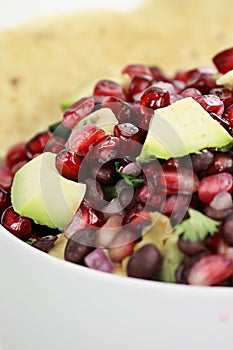 Black Bean, Pomegranate and Avocado Salsa