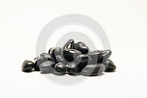 Black beans on white background. Black beans has health