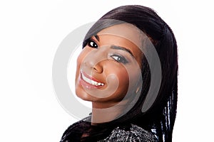 Black beauty face of businesswoman