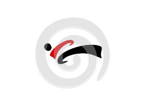 Black belt a karate related logo template with eos file