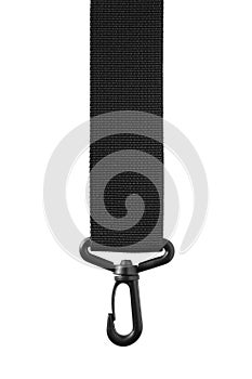 Black belt rope strap lanyard, hanging plastic clasp snap latch