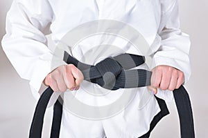 Black belt in tae kwon do athletes features photo