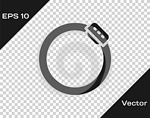Black Bicycle brake disc icon isolated on transparent background. Vector