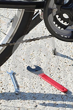 Bicycle Closeup with Tools
