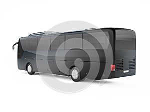 Black big tour bus.