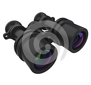 Black Binoculars Isolated