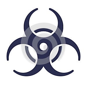 Black biohazard symbol icon isolated on white background. vector illustration
