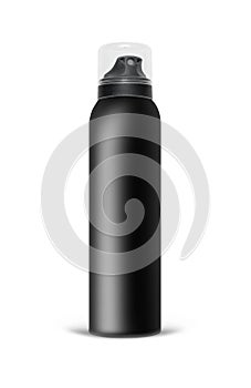 Black blank aluminum spray can