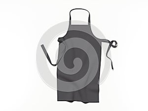 Black blank apron. 3d rendering