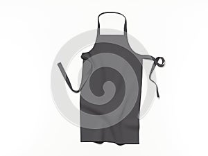 Black blank apron. 3d rendering photo