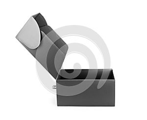 Black blank box isolated on white background