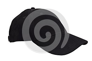 black blank modern cap isolated on white background