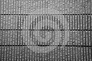 Black block marble wall