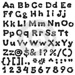 Black Blot Alphabet Handwritten