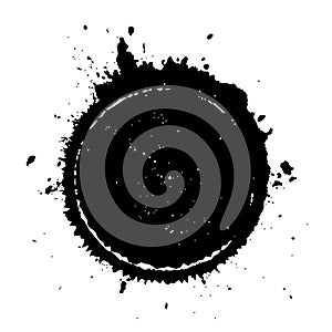 Black blot splatter circle photo