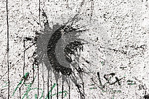 Black blot at white stucco