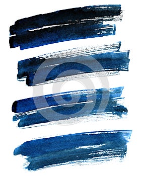 Black-blue bold brush strokes