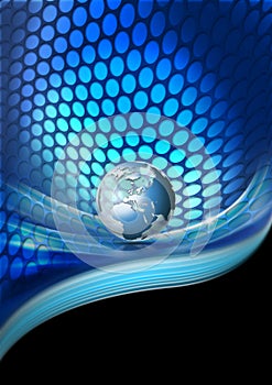 Black and Blue Business Background