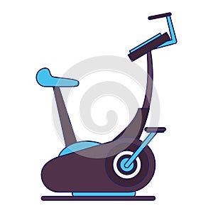 Black and blue exercise bike