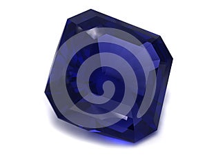 Black or Blue sapphire gemstone photo