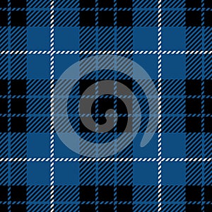 Black And Blue Tartan Plaid Seamless Scottish Pattern