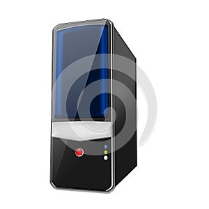 Black Blue Tower PC