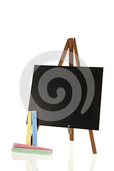 Black board isolated over white background