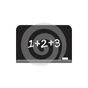 Black board simple math symbol education vector