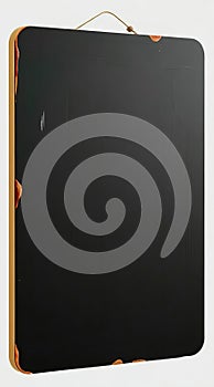 Black board on white background illustration 3d render object