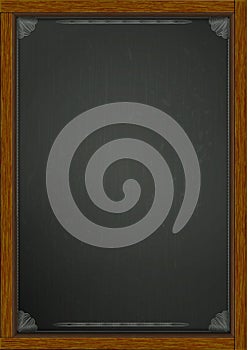 Black board in wooden frame A4