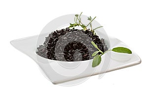 Black boiled rice