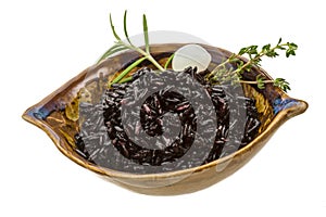 Black boiled rice