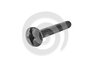 Black bolts isolated on white background