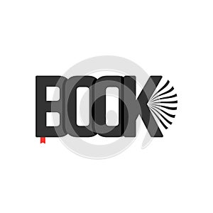 Black book logo with bookmark
