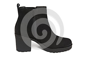 Black boot isolated on white