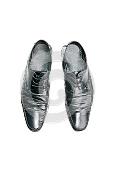 Black boot on white background