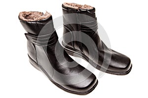 Black boots, isolated on white