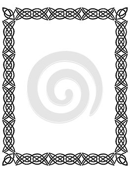 Black border with celtic ornament