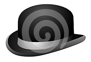 Black bowler hat