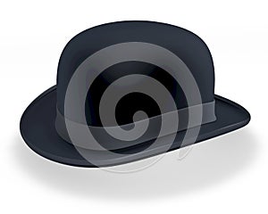 Black bowler hat