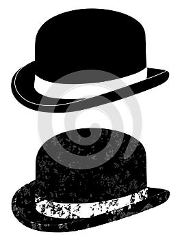 Black bowler hat