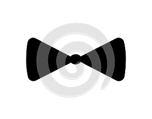 Black bowtie icon isolated on a white background